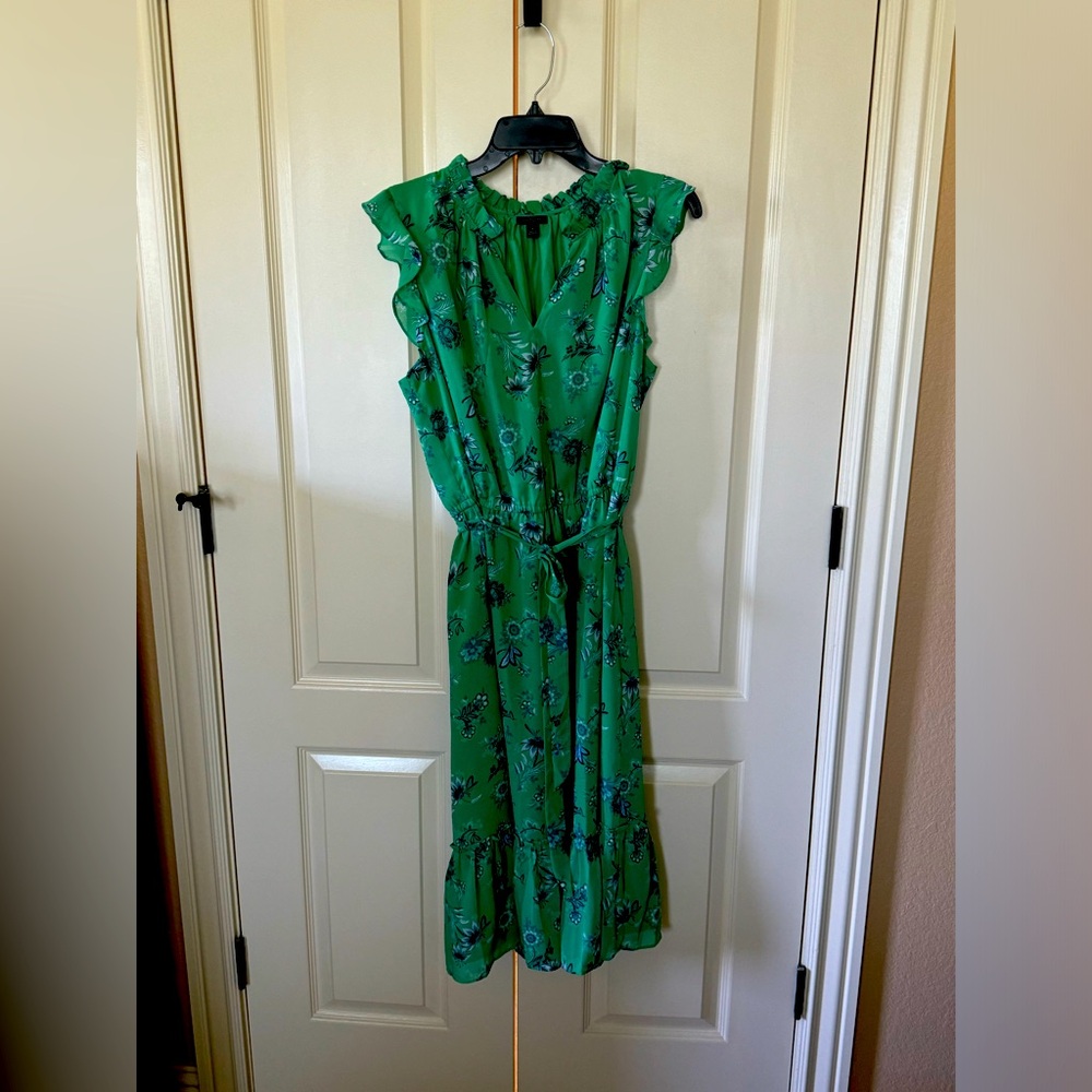 Ann Taylor Factory - Size Large - Green/Blue Floral Dress